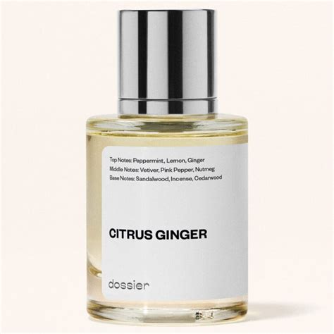 dossier perfume citrus ginger.